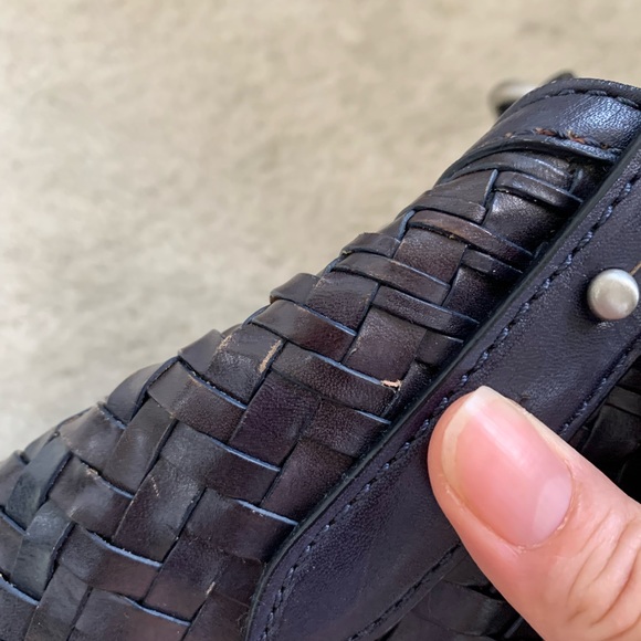 Cole Haan Genevieve Woven Triangle Plum
Leather Boho Chic Tote Satchel - Picture 16 of 16